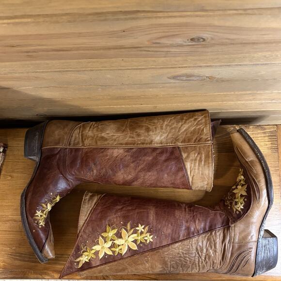 Old Gringo Women’s Western Boots Lila L-1052-3 Size 7B Two Tone Embroidery Bling - Picture 9 of 16